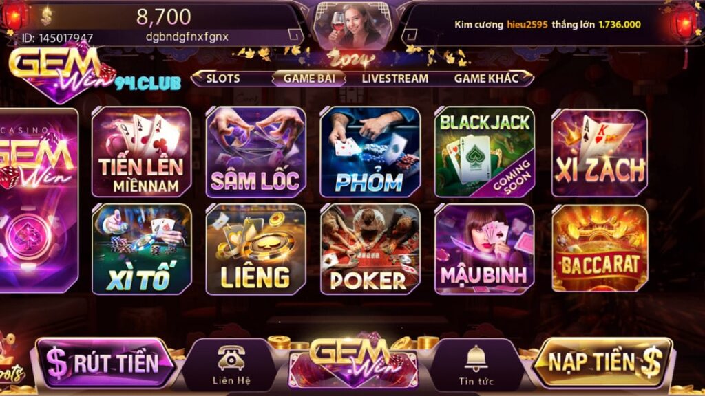 Chuyên mục game bài đổi thưởng tại Gemwin