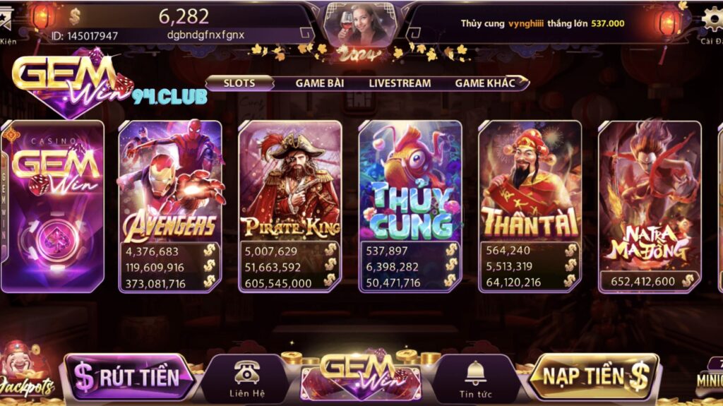 Game slot Gemwin sân chơi game nổ hũ uy tín hiện nay