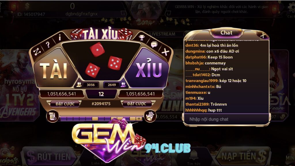 Tài xỉu Gemwin là trò chơi phổ biến được đông đảo người chơi nhất hiện nay